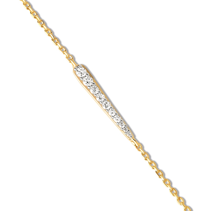 Main Image 1 of PDPAOLA™ at Zales Cubic Zirconia Graduated Bracelet in Sterling Silver with 18K Gold Plate