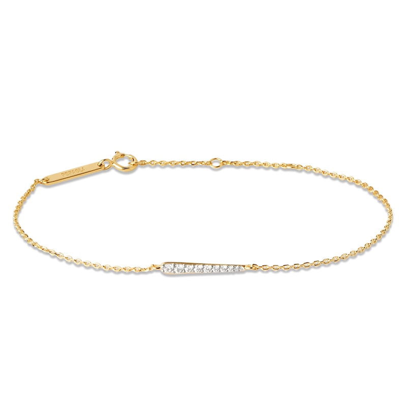 Main Image 3 of PDPAOLA™ at Zales Cubic Zirconia Graduated Bracelet in Sterling Silver with 18K Gold Plate