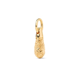PDPAOLA™ at Zales ICONS Textured Drop Stackable Hoop Earring and Necklace Charm in Sterling Silver with 18K Gold Plate