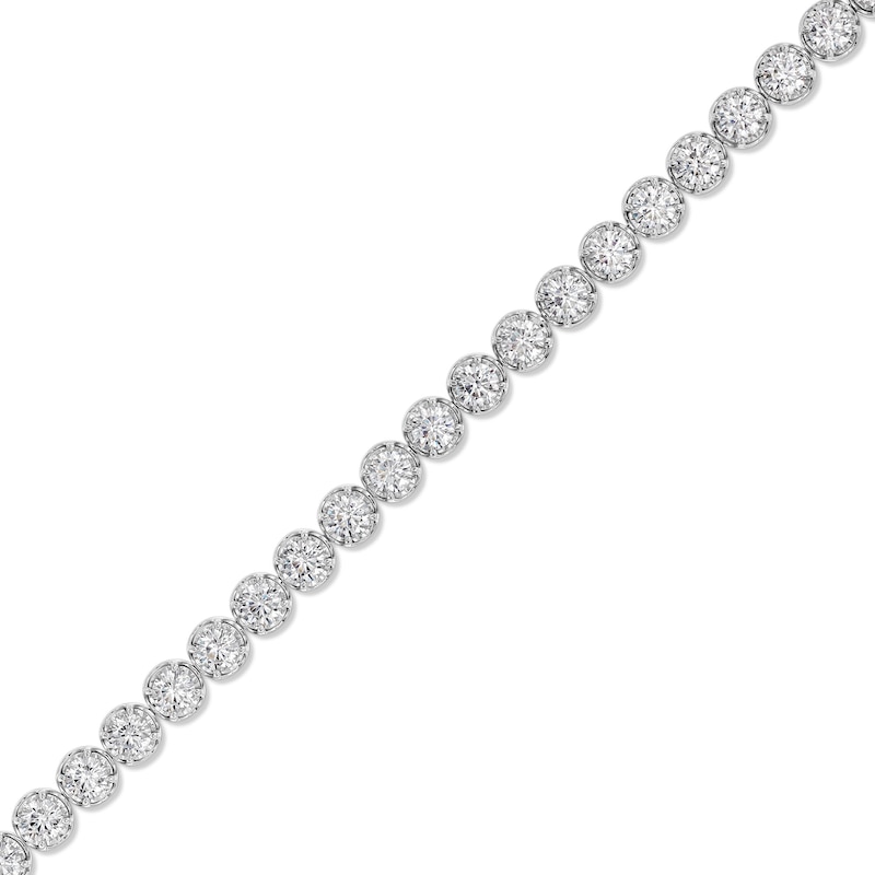 Main Image 1 of 10 CT. T.W. Certified Lab-Grown Diamond Bubbles Tennis Bracelet in 10K White Gold (I/SI2)