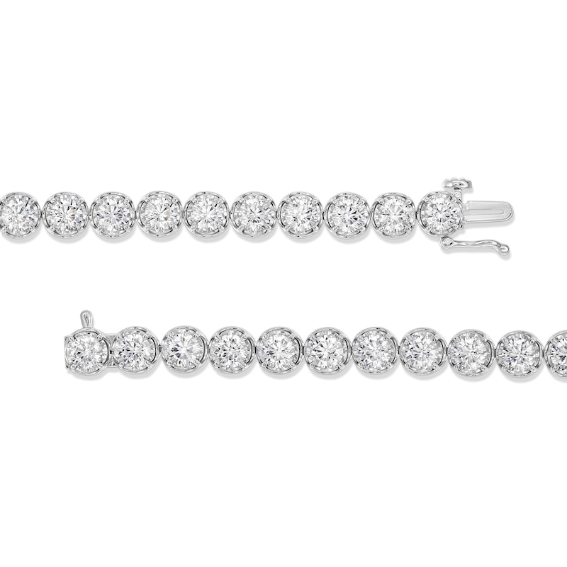 Main Image 2 of 10 CT. T.W. Certified Lab-Grown Diamond Bubbles Tennis Bracelet in 10K White Gold (I/SI2)