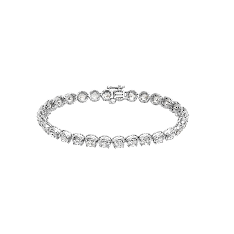 Main Image 3 of 10 CT. T.W. Certified Lab-Grown Diamond Bubbles Tennis Bracelet in 10K White Gold (I/SI2)