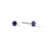 Thumbnail Image 1 of Blue Lab-Created Sapphire Solitaire Martini Stud Earrings in 10K White Gold