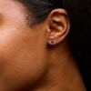 Thumbnail Image 2 of Blue Lab-Created Sapphire Solitaire Martini Stud Earrings in 10K White Gold