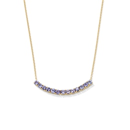 Tanzanite Line Necklace in 10K Gold