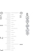 Thumbnail Image 3 of 1 CT. T.W. Certified Lab-Grown Diamond Five Stone Hoop Earrings in 14K White Gold (F/SI2)