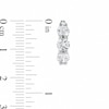 Thumbnail Image 3 of 2-3/8 CT. T.W. Certified Lab-Grown Diamond Three Stone Hoop Earrings in 14K White Gold (F/SI2)