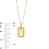 Thumbnail Image 3 of 1/10 CT. T.W. Diamond Edge Dog Tag Pendant in Sterling Silver with 14K Gold Plate
