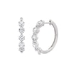 Thumbnail Image 1 of 2 CT. T.W. Certified Lab-Grown Diamond Five Stone Hoop Earrings in 14K White Gold (F/SI2)