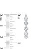 Thumbnail Image 3 of 2 CT. T.W. Certified Lab-Grown Diamond Five Stone Hoop Earrings in 14K White Gold (F/SI2)