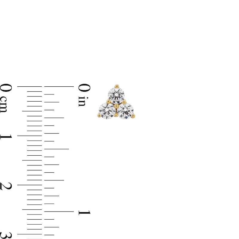 Main Image 3 of 1 CT. T.W. Certified Lab-Grown Diamond Trio Stud Earrings in 14K Gold (F/SI2)