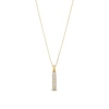 Thumbnail Image 1 of 1/3 CT. T.W. Certified Lab-Grown Diamond Five Stone Vertical Bar Pendant in 14K Gold (F/SI2)