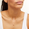 Thumbnail Image 2 of Diamond Accent Ribbed Rectangle Necklace in 10K Gold