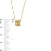 Thumbnail Image 3 of Diamond Accent Ribbed Rectangle Necklace in 10K Gold