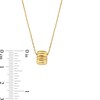 Thumbnail Image 4 of Diamond Accent Ribbed Rectangle Necklace in 10K Gold