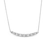 Thumbnail Image 1 of 1 CT. T.W. Certified Lab-Grown Diamond Graduated Curved Bar Necklace in 14K White Gold (F/SI2)