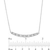 Thumbnail Image 4 of 1 CT. T.W. Certified Lab-Grown Diamond Graduated Curved Bar Necklace in 14K White Gold (F/SI2)