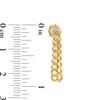 Thumbnail Image 3 of 1/10 CT. T.W. Diamond Solitaire Curb Chain Drop Front/Back Earrings in Sterling Silver with 14K Gold Plate