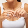 Thumbnail Image 2 of 2 CT. T.W. Certified Lab-Grown Diamond Graduated Trio Multi-Row Ring in 14K White Gold (F/SI2)