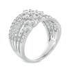 Thumbnail Image 3 of 2 CT. T.W. Certified Lab-Grown Diamond Graduated Trio Multi-Row Ring in 14K White Gold (F/SI2)