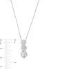 Thumbnail Image 4 of 1 CT. T.W. Certified Lab-Grown Diamond Frame Graduated Eternity Pendant in 14K White Gold (F/SI2)