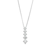 Thumbnail Image 1 of 1-1/2 CT. T.W. Certified Lab-Grown Diamond Graduated Five Stone Linear Drop Pendant in 14K White Gold (F/SI2)