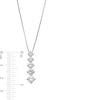 Thumbnail Image 4 of 1-1/2 CT. T.W. Certified Lab-Grown Diamond Graduated Five Stone Linear Drop Pendant in 14K White Gold (F/SI2)
