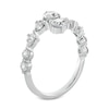 Thumbnail Image 3 of 1-1/4 CT. T.W. Pear-Shaped Certified Lab-Grown Diamond Graduated Bypass Open Shank Ring in 14K White Gold (F/SI2)