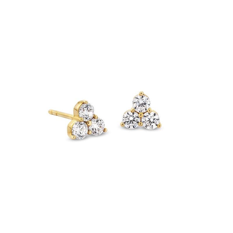 Main Image 1 of 3/4 CT. T.W. Certified Lab-Grown Diamond Trio Stud Earrings in 14K Gold (F/SI2)