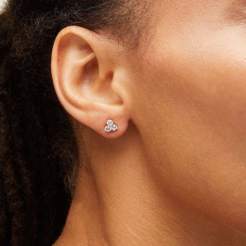 Main Image 2 of 3/4 CT. T.W. Certified Lab-Grown Diamond Trio Stud Earrings in 14K Gold (F/SI2)