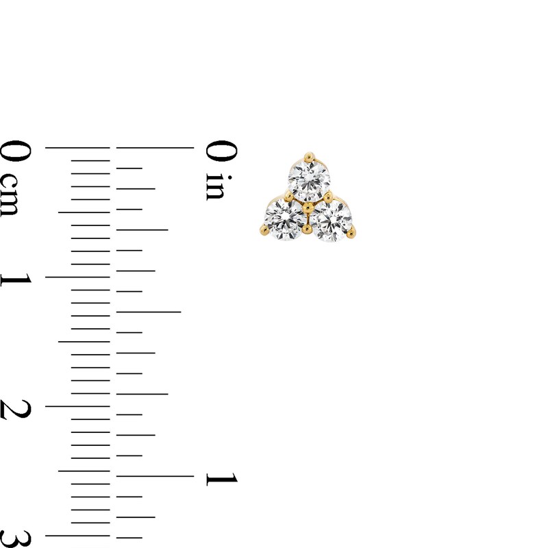 Main Image 3 of 3/4 CT. T.W. Certified Lab-Grown Diamond Trio Stud Earrings in 14K Gold (F/SI2)