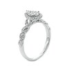 Thumbnail Image 3 of 1/4 CT. T.W. Pear-Shaped Multi-Diamond Frame Twist Shank Vintage-Style Promise Ring in 10K White Gold
