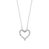Thumbnail Image 1 of 1 CT. T.W. Certified Lab-Grown Diamond Scallop Open Heart Pendant in 14K White Gold (F/SI2)
