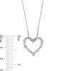 Thumbnail Image 4 of 1 CT. T.W. Certified Lab-Grown Diamond Scallop Open Heart Pendant in 14K White Gold (F/SI2)