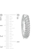 Thumbnail Image 3 of 1/4 CT. T.W. Diamond Cascading Wave Hoop Earrings in Sterling Silver