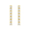 Thumbnail Image 3 of 5/8 CT. T.W. Lab-Grown Diamond Linear Drop Earrings in Sterling Silver with 14K Gold Plate (F/SI2)