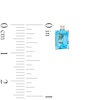 Thumbnail Image 3 of EFFY™ Collection Emerald-Cut Swiss Blue Topaz and Diamond Accent Stud Earrings in 14K Gold