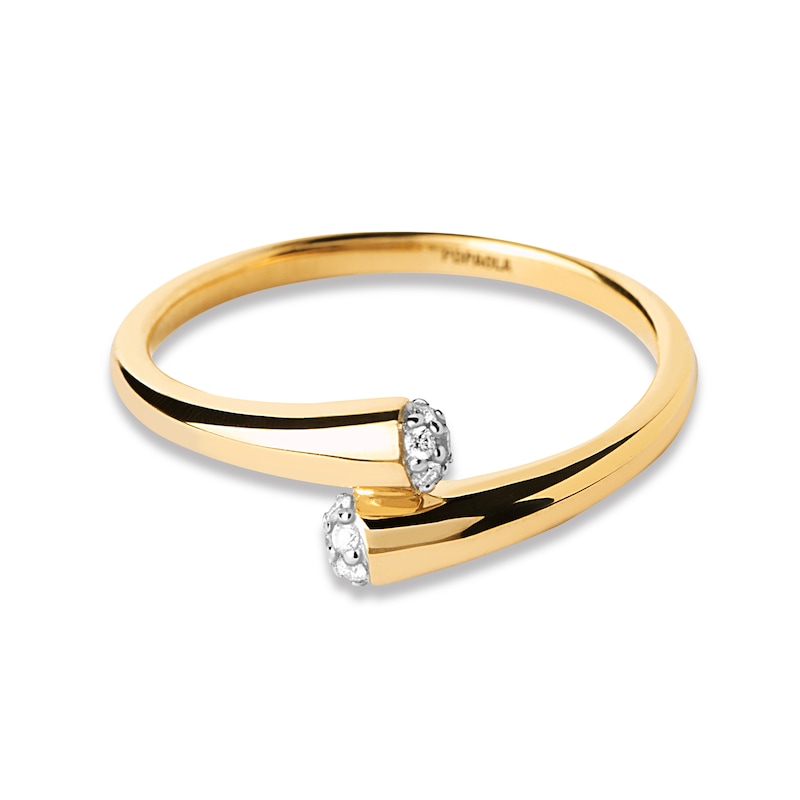 Main Image 2 of PDPAOLA™ at Zales 1/10 CT. T.W. Lab-Grown Multi-Diamond Bypass Ring in 18K Gold
