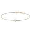 Thumbnail Image 4 of PDPAOLA™ at Zales 1/10 CT. T.W. Lab-Grown Multi-Diamond Heart Bracelet in 18K Gold