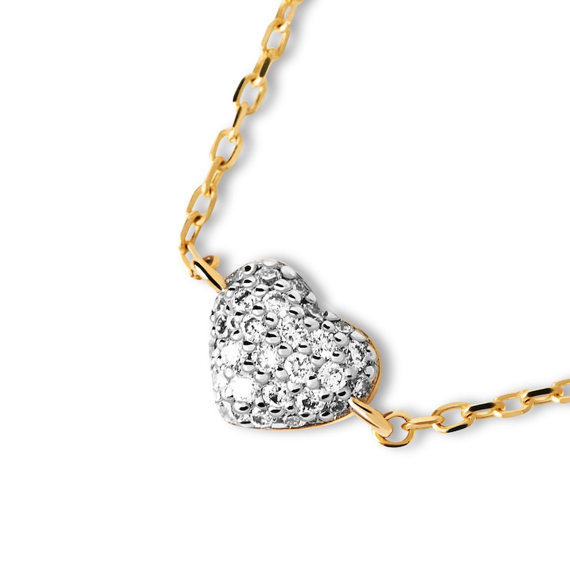 Main Image 5 of PDPAOLA™ at Zales 1/10 CT. T.W. Lab-Grown Multi-Diamond Heart Bracelet in 18K Gold