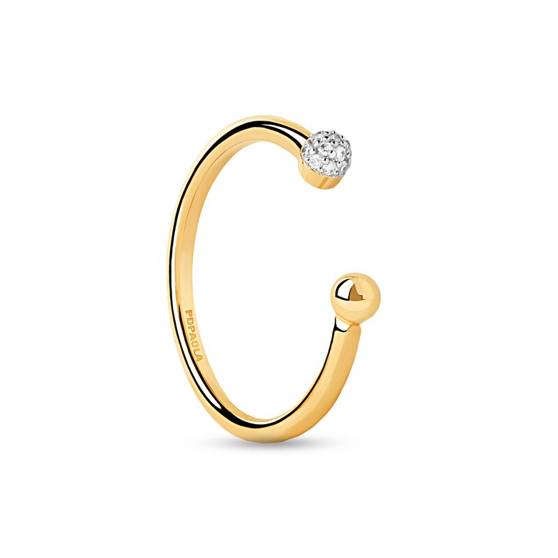 Main Image 1 of PDPAOLA™ at Zales 1/20 CT. T.W. Lab-Grown Multi-Diamond Open Ring in 18K Gold