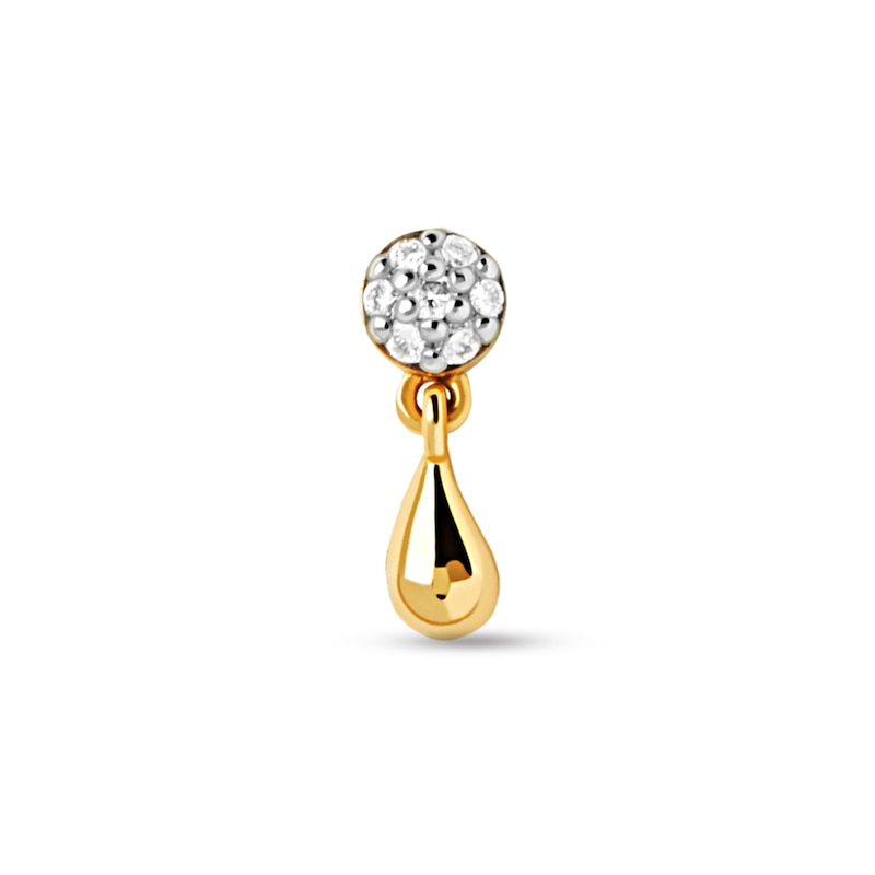 Main Image 1 of PDPAOLA™ at Zales Lab-Grown Diamond Accent Single Teardrop Earring in 18K Gold