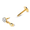 Thumbnail Image 4 of PDPAOLA™ at Zales Lab-Grown Diamond Accent Single Teardrop Earring in 18K Gold