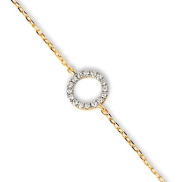 PDPAOLA™ at Zales 1/15 CT. T.W. Lab-Grown Diamond Circle Bracelet in 18K Gold