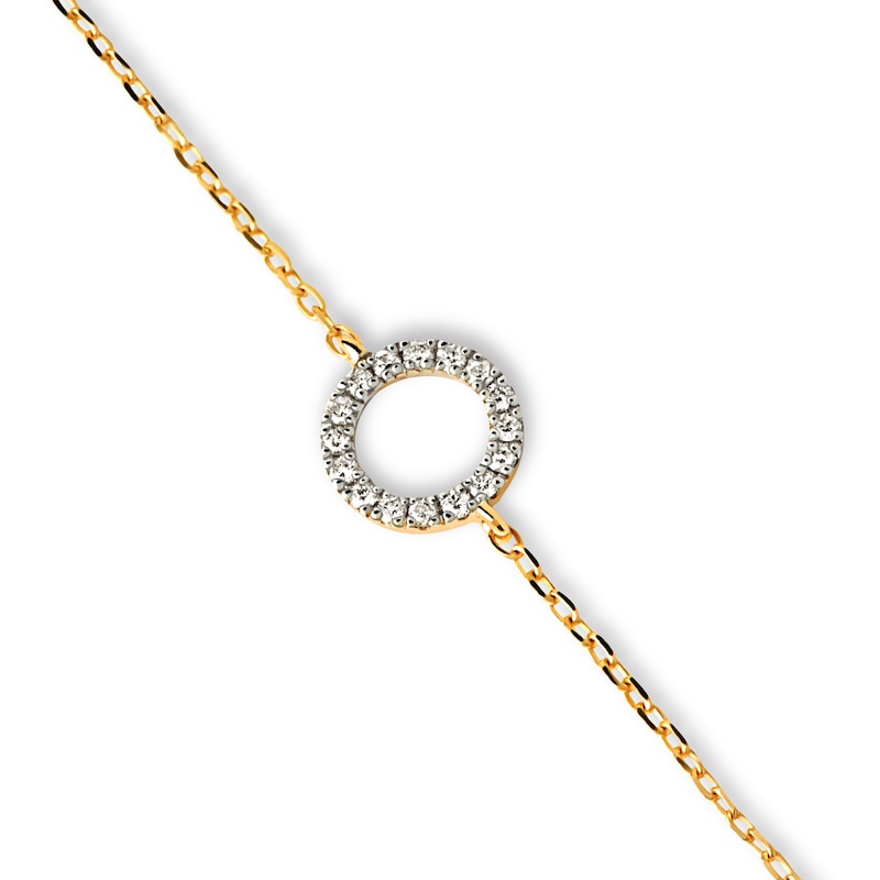 Main Image 1 of PDPAOLA™ at Zales 1/15 CT. T.W. Lab-Grown Diamond Circle Bracelet in 18K Gold