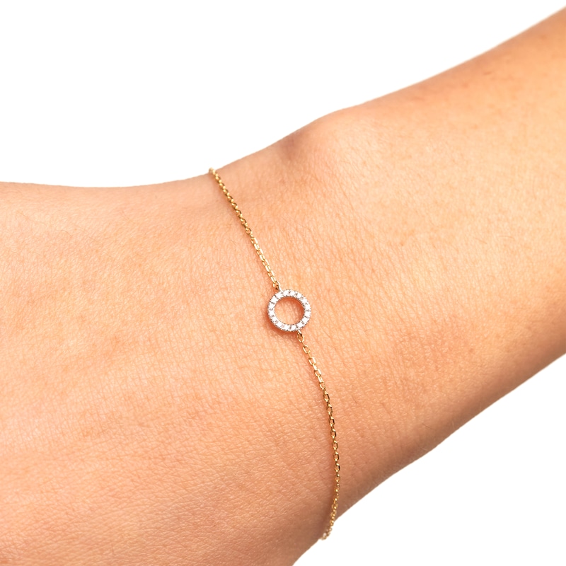 Main Image 2 of PDPAOLA™ at Zales 1/15 CT. T.W. Lab-Grown Diamond Circle Bracelet in 18K Gold