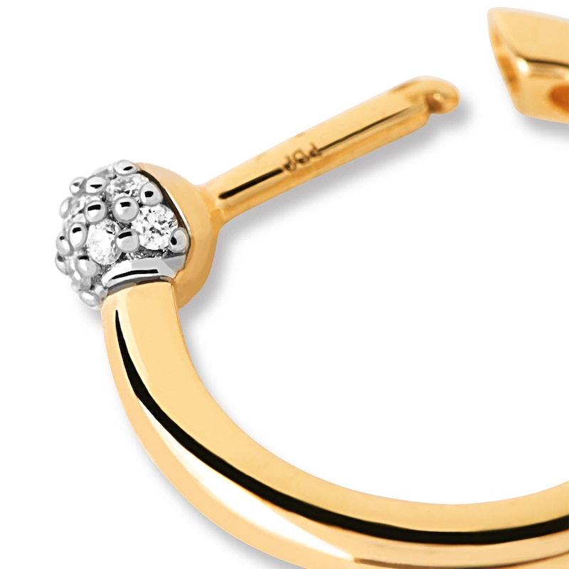 Main Image 4 of PDPAOLA™ at Zales Lab-Grown Diamond Accent Single Hoop Earring in 18K Gold