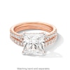 Thumbnail Image 5 of 4-1/2 CT. T.W. Princess-Cut Certified Lab-Grown Diamond Split Shank Engagement Ring in 14K Rose Gold (F/SI2)