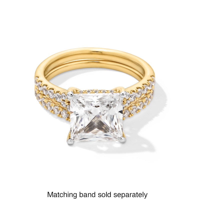 Main Image 5 of 4-1/2 CT. T.W. Princess-Cut Certified Lab-Grown Diamond Split Shank Engagement Ring in 14K Gold (F/SI2)