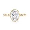 Thumbnail Image 4 of 3-1/3 CT. T.W. Oval Certified Lab-Grown Diamond Polished Frame Engagement Ring in 14K Gold (F/VS2)
